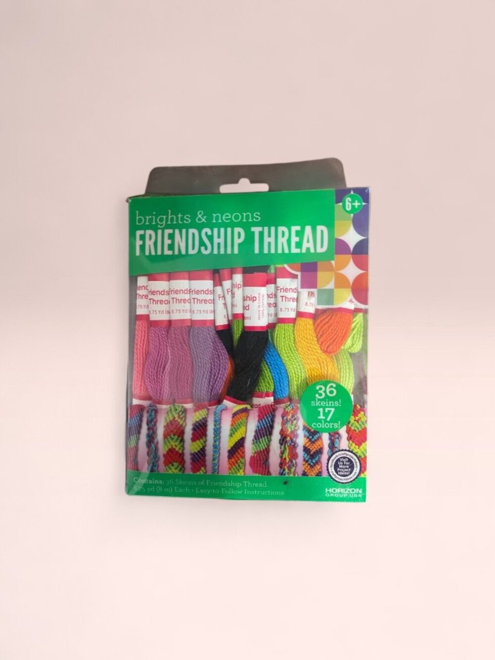 Horizon Group Brights & Neons Friendship Thread Kit 36 Skeins 17 Colors